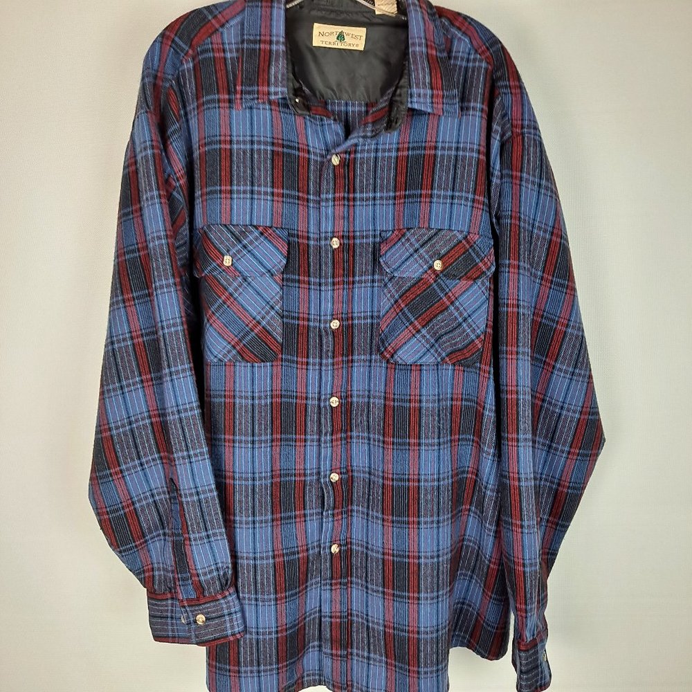 Men's Northwest Territory Plaid Button Down Shirt 2XLT